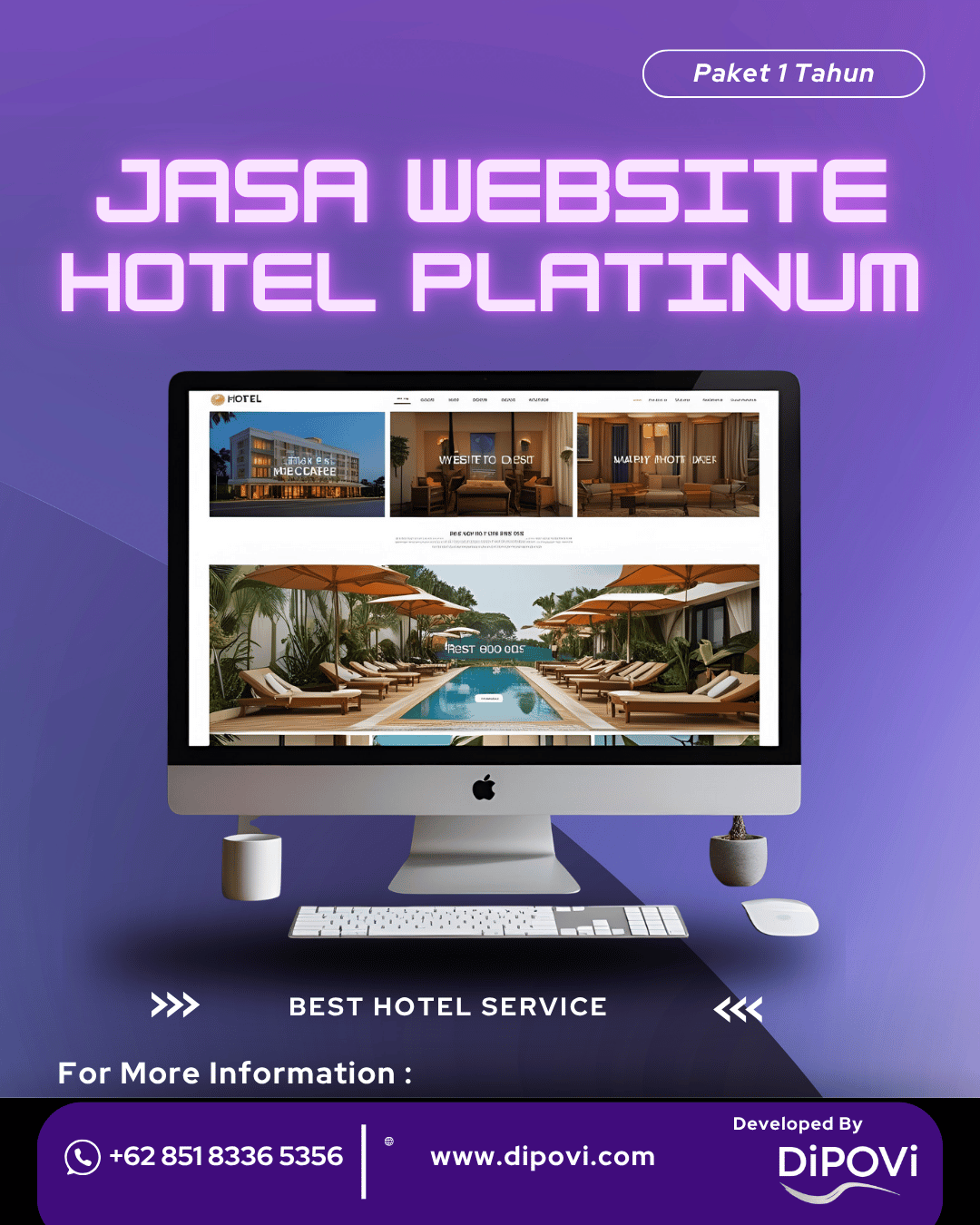 Jasa Website Hotel Platinum Paket 1 Tahun