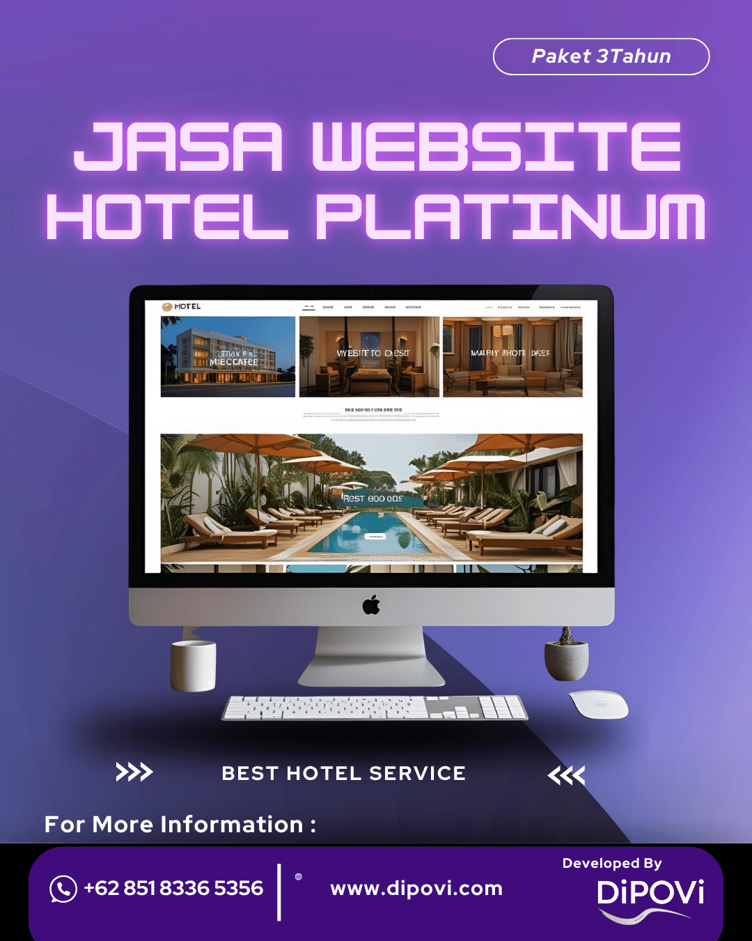 Jasa Website Hotel Platinum Paket 4 Tahun Ketenangan