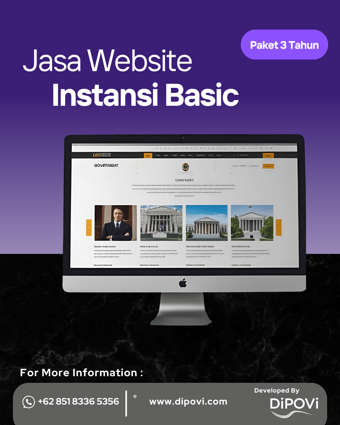 Jasa Website Instansi Basic Paket 4 Tahun Ketenangan
