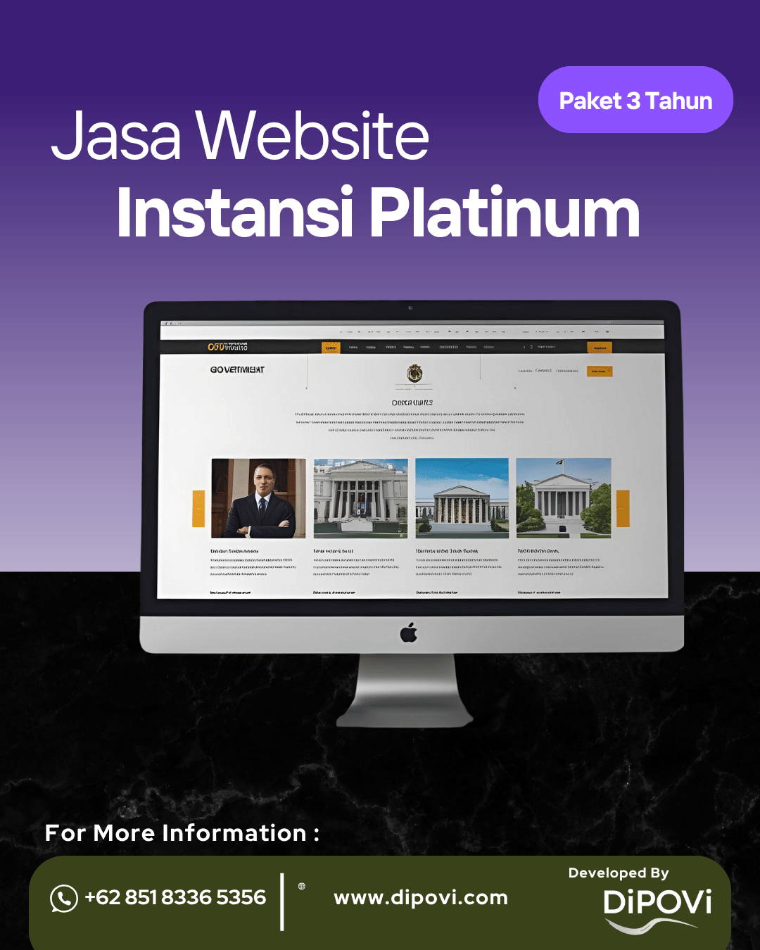 Jasa Website Instansi Platinum Paket 4 Tahun Ketenangan