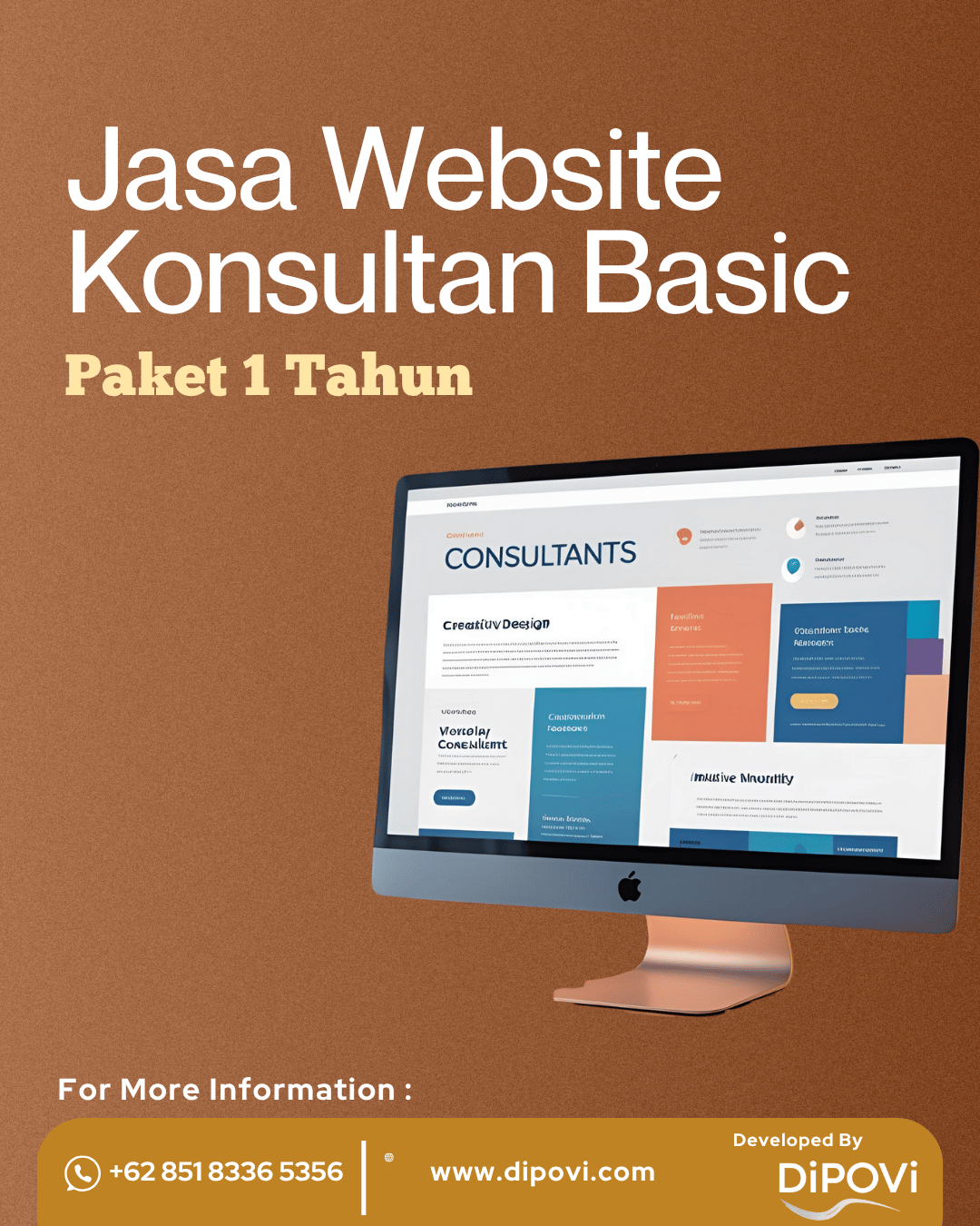 Jasa Website Konsultan Basic Paket 1 Tahun