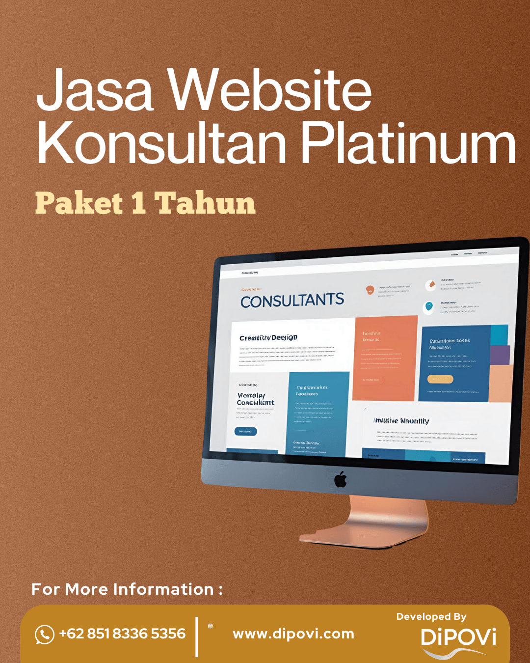Jasa Website Konsultan Platinum Paket 1 Tahun