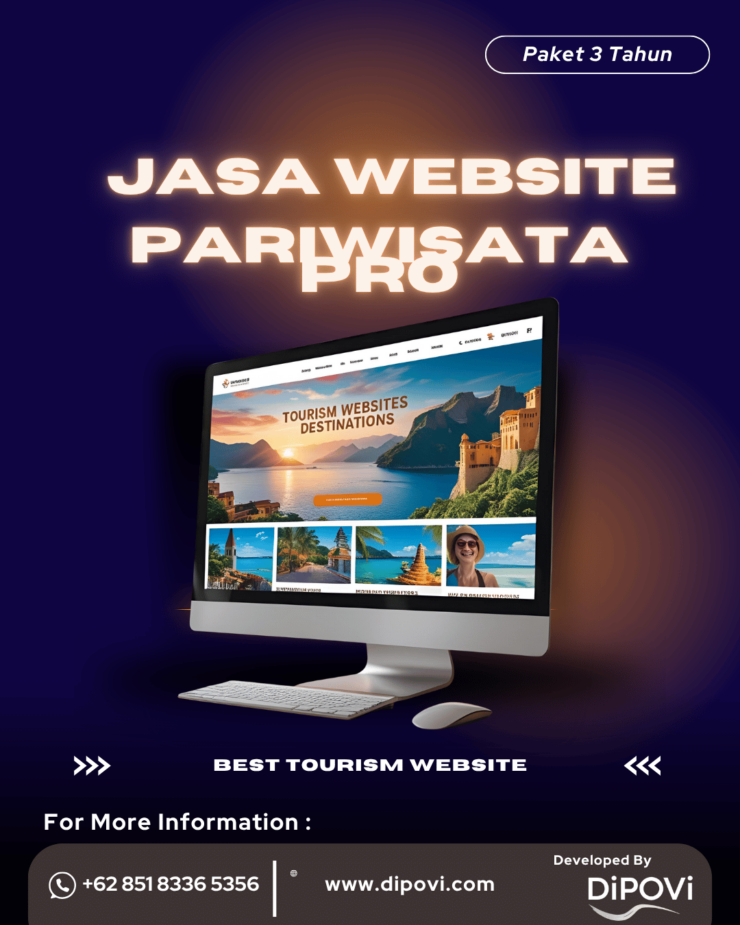 Jasa Website Pariwisata Pro Paket 4 Tahun Ketenangan