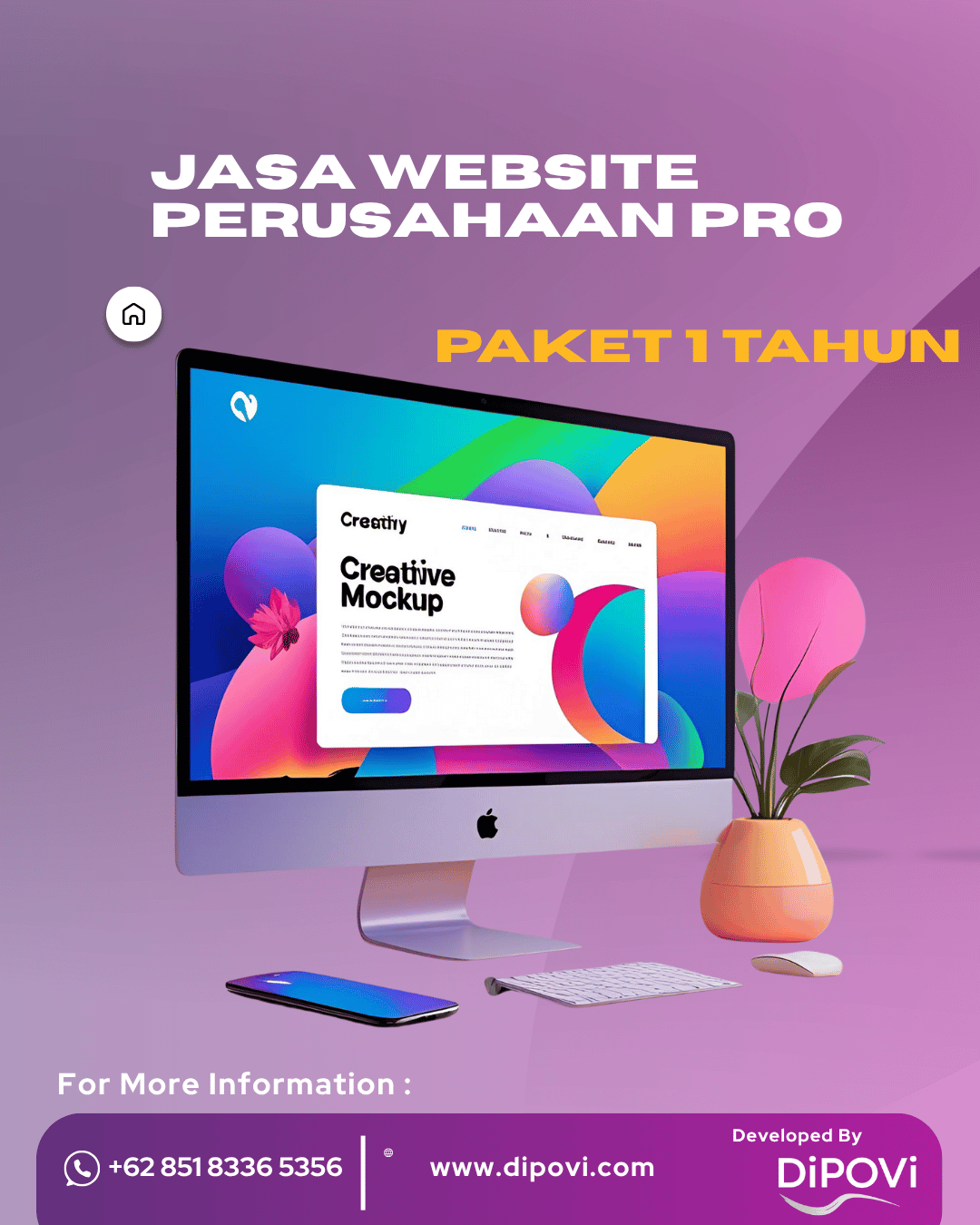 Jasa Website Perusahaan Pro Paket 1 Tahun