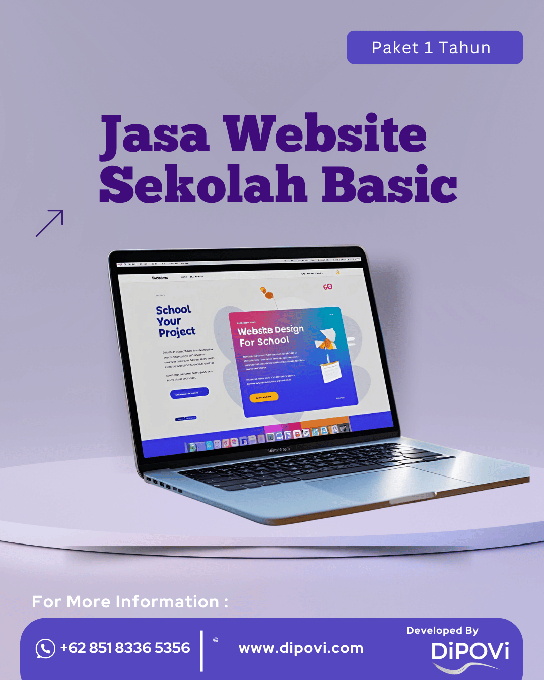 Jasa Website Sekolah Basic Paket 1 Tahun