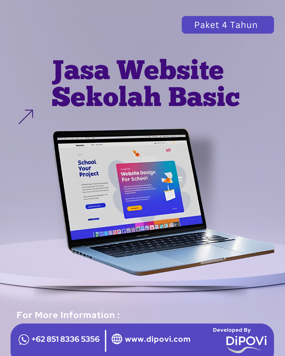 Jasa Website Sekolah Basic Paket 4 Tahun Ketenangan