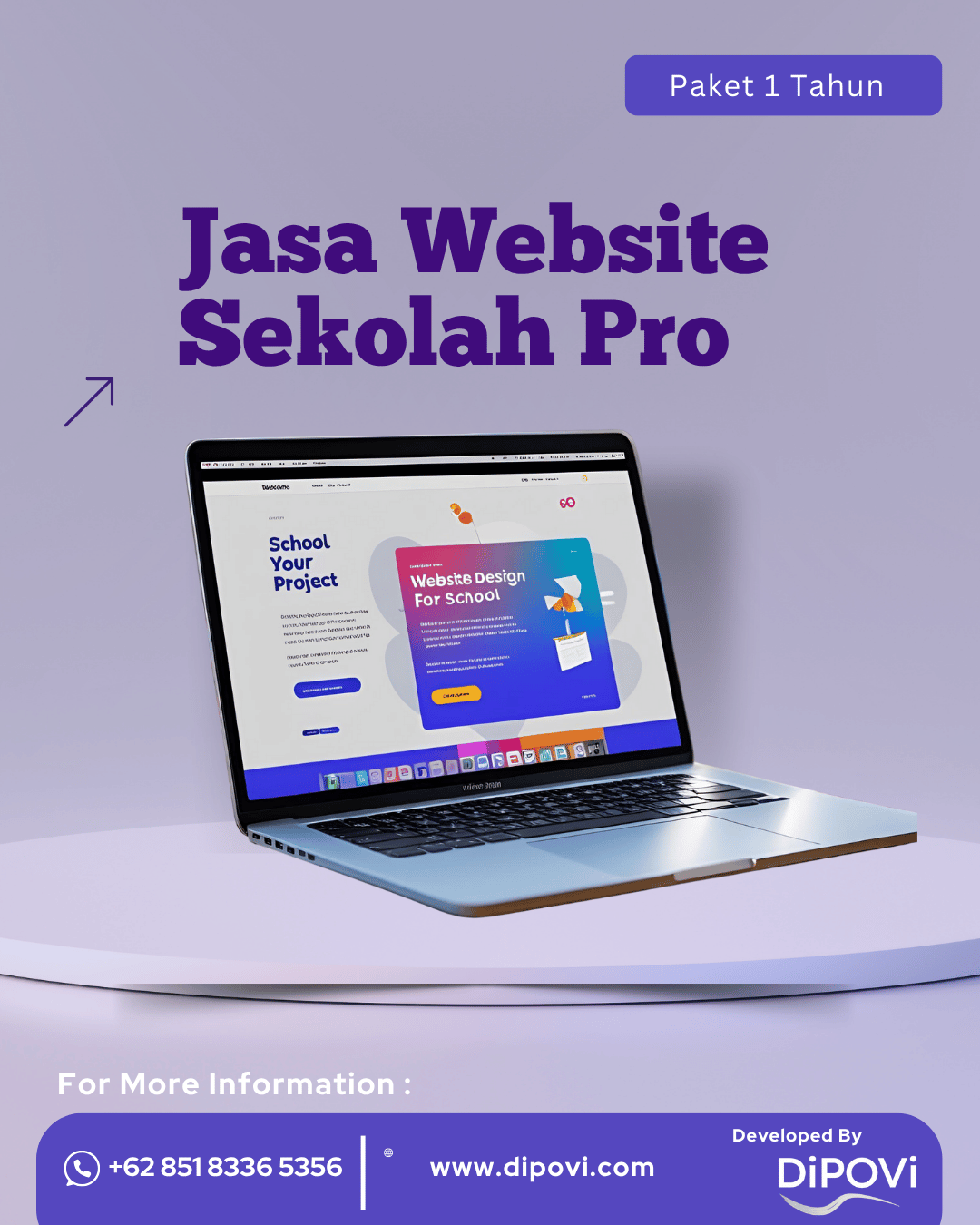 Jasa Website Sekolah Pro Paket 1 Tahun