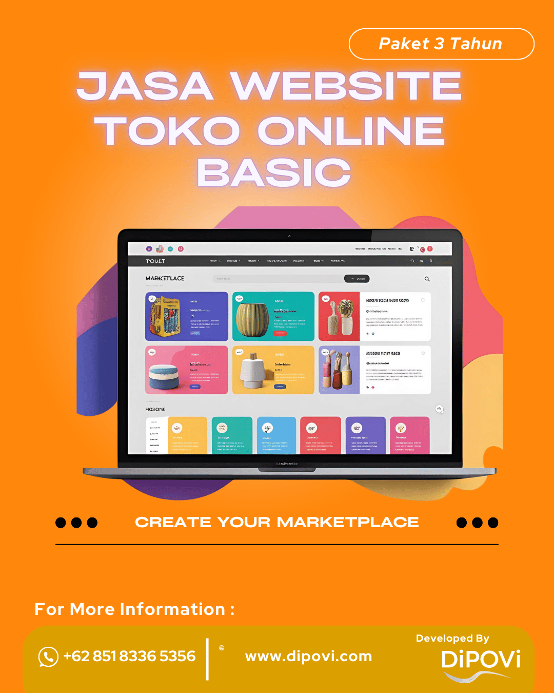 Jasa Website Toko Online Basic Paket 4 Tahun Ketenangan