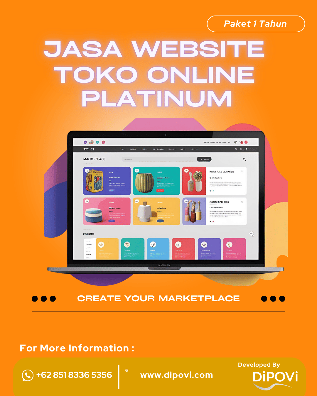 Jasa Website Toko Online Platinum Paket 1 Tahun